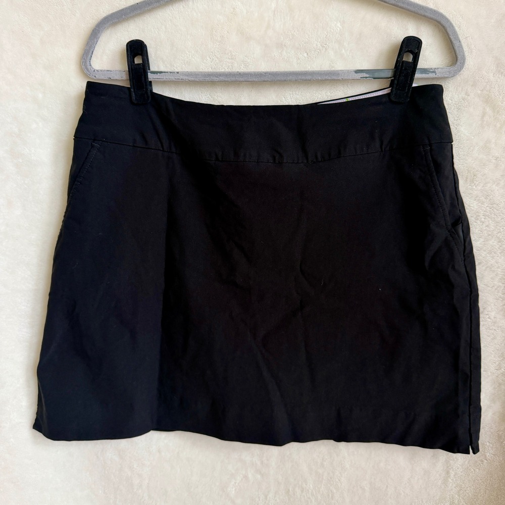Swing Control Black Golf Skort Built In Shorts Size 14 Back Pockets Made Canada